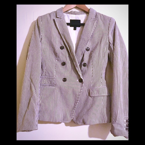 Banana Republic light grey/blue pinstripe blazer - Picture 1 of 5